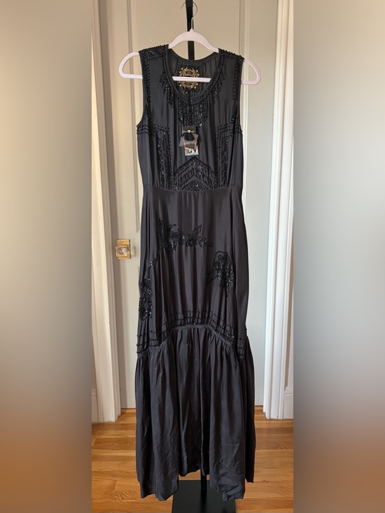 Johnny Was Dresses & Skirts - Johnny Was Black Beaded Maxi Dress